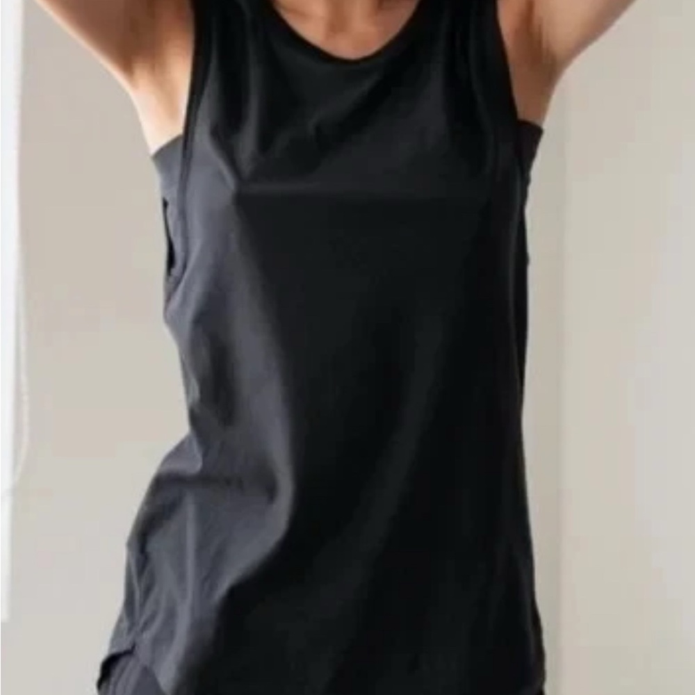 Lunya Restore Muscle Tank Sleep Shirt Size Small Black Sleeveless Top - Picture 7 of 7